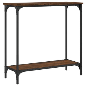 Tavolino Consolle-Tavolino da soggiorno-Tavolo Rovere Marrone 75x30,5x75cm Legno Multistrato
