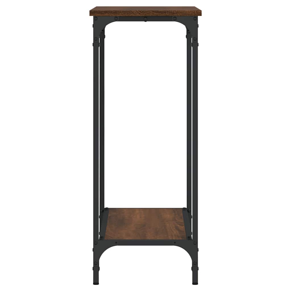 Tavolino Consolle-Tavolino da soggiorno-Tavolo Rovere Marrone 75x30,5x75cm Legno Multistrato