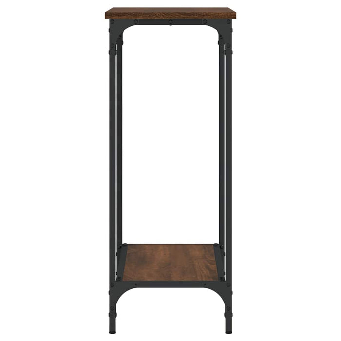 Tavolino Consolle-Tavolino da soggiorno-Tavolo Rovere Marrone 75x30,5x75cm Legno Multistrato