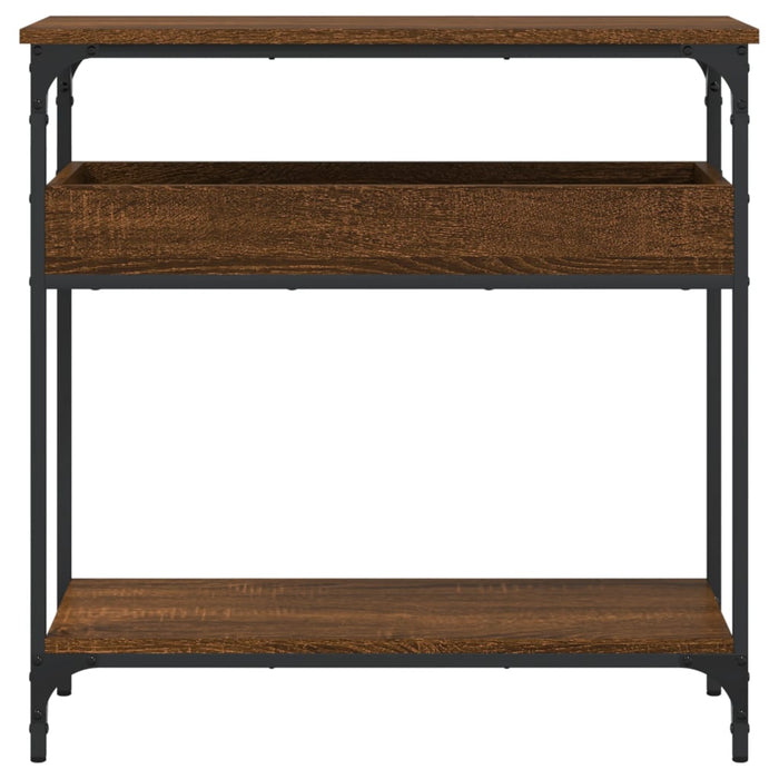 Tavolo Consolle Ripiano Rovere Marrone 75x29x75cm Multistrato 837716