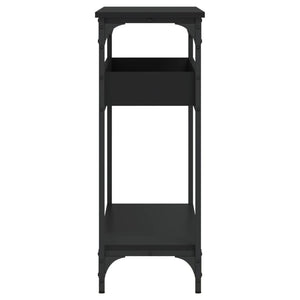 Tavolo Consolle con Ripiano Nero 100x29x75cm Legno Multistrato 837717