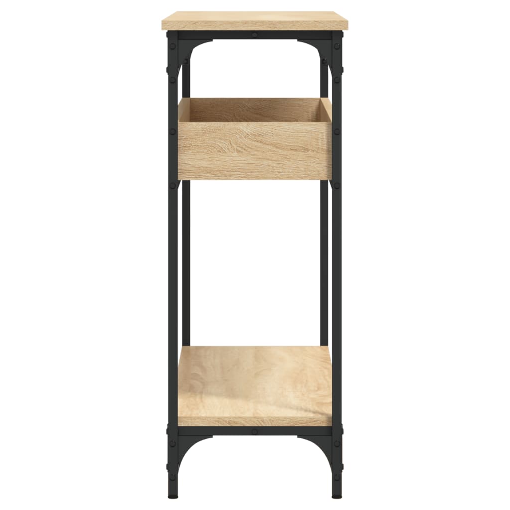 Tavolo Consolle con Ripiano Rovere Sonoma 100x29x75cm Legno Aggregato 837718
