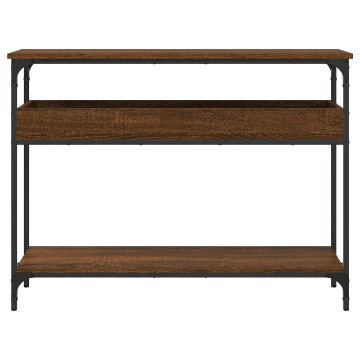 Tavolo Consolle Ripiano Rovere Marrone 100x29x75cm Multistrato 837721