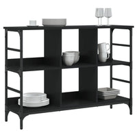 Credenza-Buffet-Armadio da cucina Nera 102x32x73,5 cm in Legno Multistrato