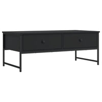 Tavolino da Salotto Nero 101x49x39,5 cm in Legno Multistrato 837737