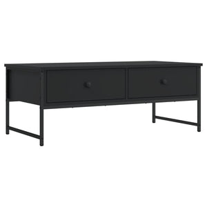 Tavolino da Salotto Nero 101x49x39,5 cm in Legno Multistrato 837737