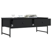 Tavolino da Salotto Nero 101x49x39,5 cm in Legno Multistrato 837737