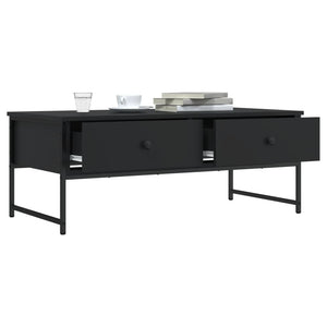 Tavolino da Salotto Nero 101x49x39,5 cm in Legno Multistrato 837737