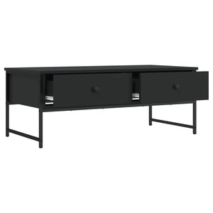 Tavolino da Salotto Nero 101x49x39,5 cm in Legno Multistrato 837737