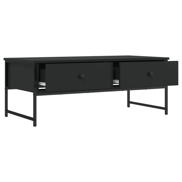 Tavolino da Salotto Nero 101x49x39,5 cm in Legno Multistrato 837737