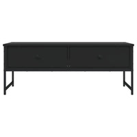 Tavolino da Salotto Nero 101x49x39,5 cm in Legno Multistrato