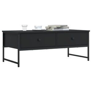 Tavolino da Salotto Nero 101x49x39,5 cm in Legno Multistrato 837737