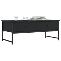 Tavolino da Salotto Nero 101x49x39,5 cm in Legno Multistrato 837737