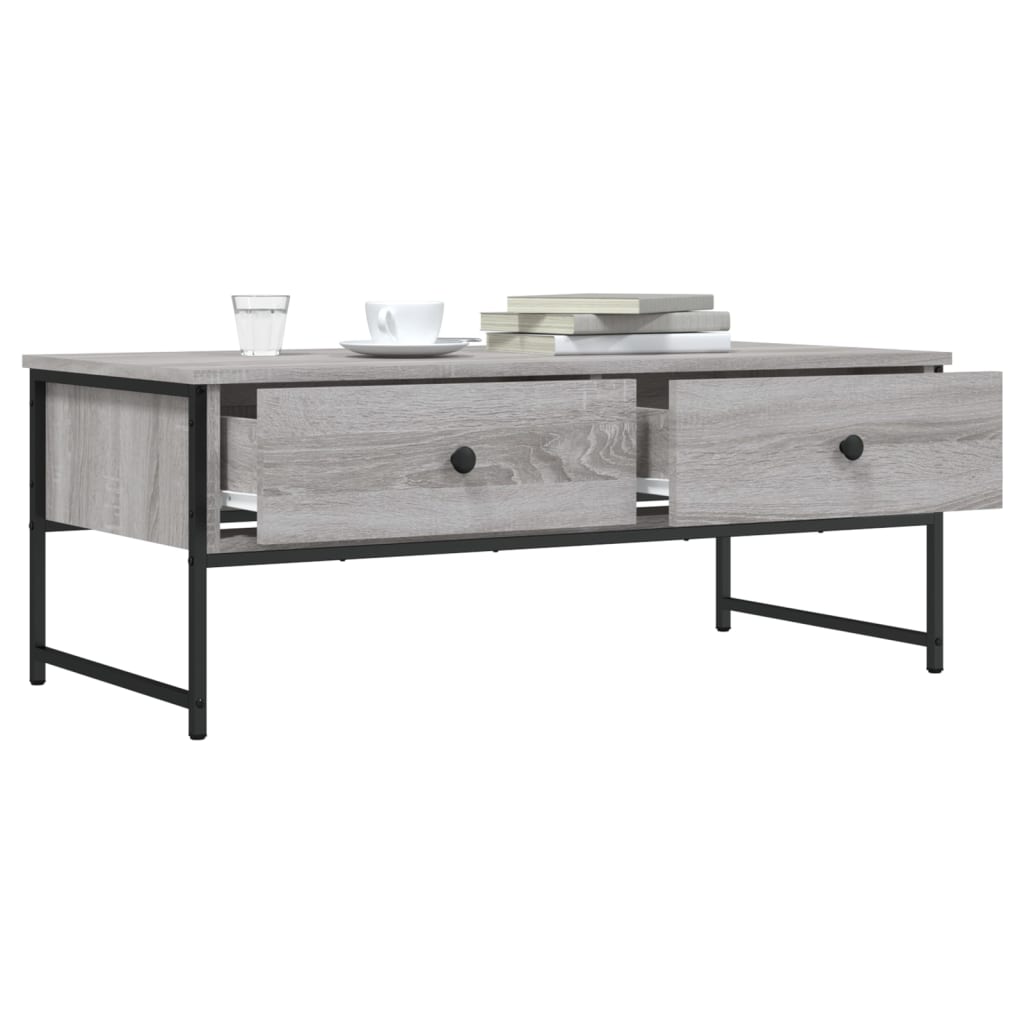Tavolino Salotto Grigio Sonoma 101x49x39,5 cm Legno Multistrato 837740