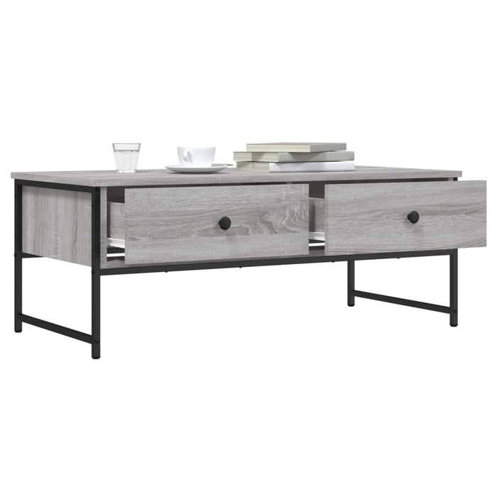 Tavolino Salotto Grigio Sonoma 101x49x39,5 cm Legno Multistrato 837740