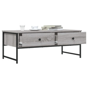 Tavolino Salotto Grigio Sonoma 101x49x39,5 cm Legno Multistrato