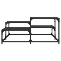Tavolino da Salotto Nero 87,5x87,5x40 cm in Legno Multistrato 837742