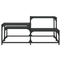 Tavolino da Salotto Nero 87,5x87,5x40 cm in Legno Multistrato 837742