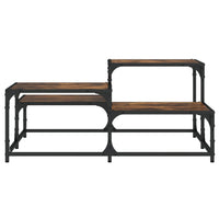 Tavolino Salotto Rovere Fumo 87,5x87,5x40 cm Legno Multistrato 837744