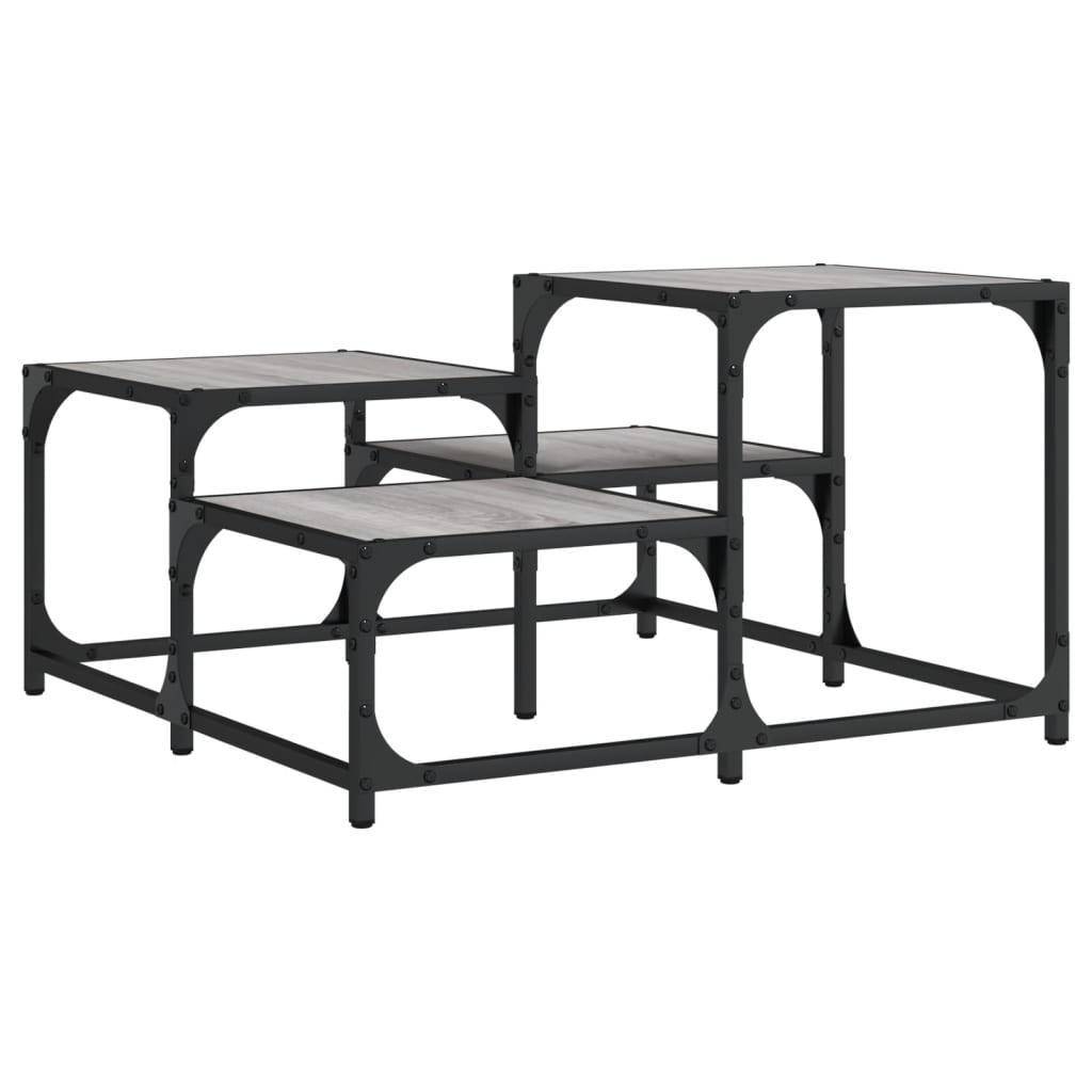 Tavolino da Salotto Grigio Sonoma 68x68x40 cm Legno Multistratocod mxl 110185