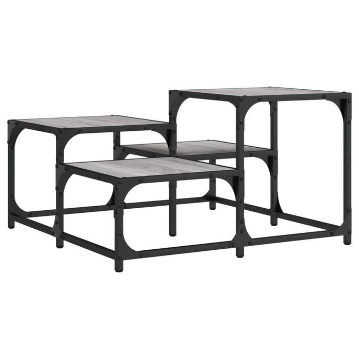 Tavolino da Salotto Grigio Sonoma 68x68x40 cm Legno Multistratocod mxl 110185