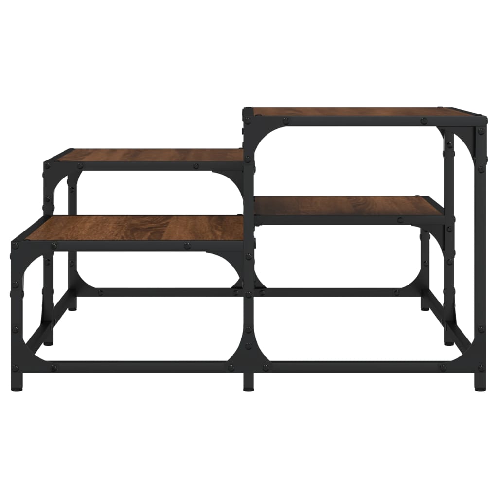 Tavolino da Salotto Rovere Marrone 68x68x40cm Legno Multistrato 837751