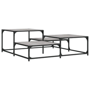 Tavolino Salotto Grigio Sonoma 107x107x40 cm Legno Multistrato 837755