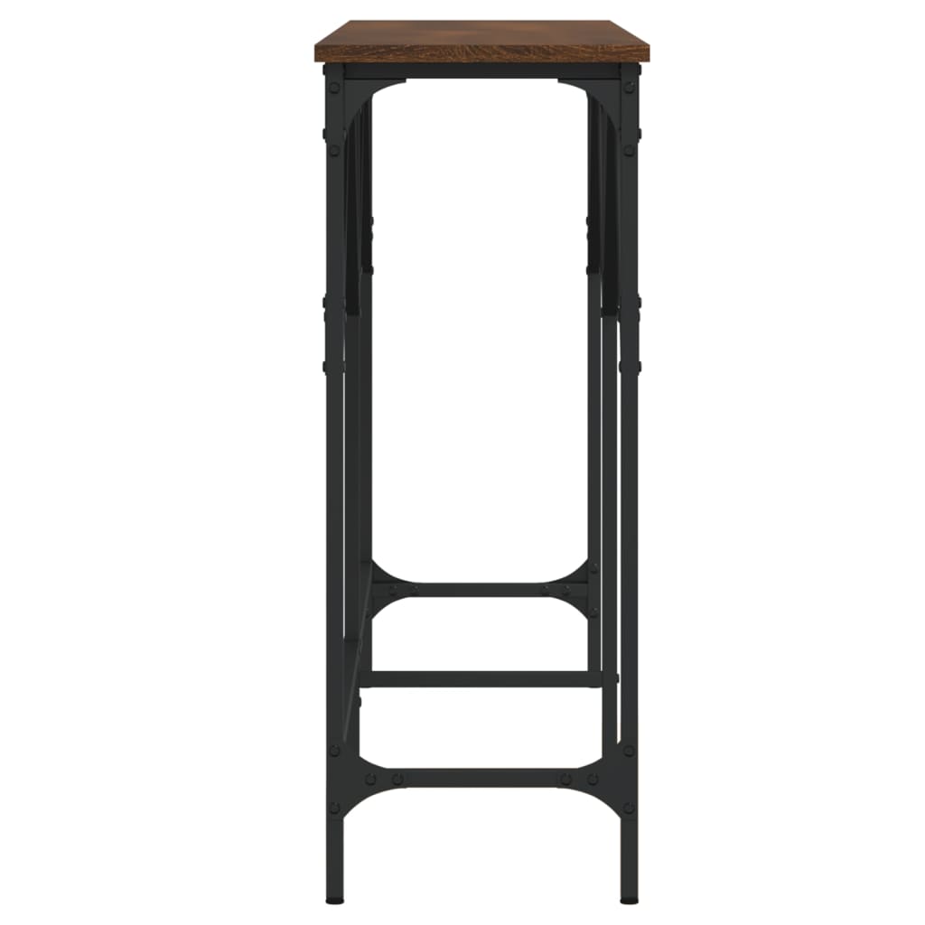 Tavolino Consolle Rovere Marrone 140x29x75 cm Legno Multistrato 837761