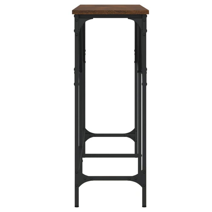 Tavolino Consolle Rovere Marrone 140x29x75 cm Legno Multistrato 837761