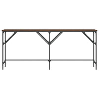 Tavolino Consolle Rovere Marrone 180x29x75 cm Legno Multistrato 837766