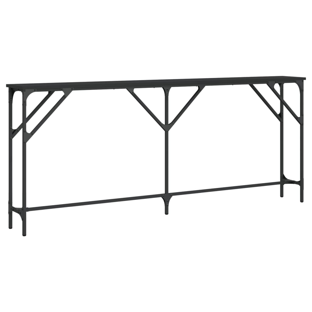 Tavolino Consolle-Tavolino da soggiorno-Tavolo Nero 180x23x75 cm in Legno Multistrato