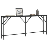 Tavolino Consolle-Tavolino da soggiorno-Tavolo Nero 180x23x75 cm in Legno Multistrato
