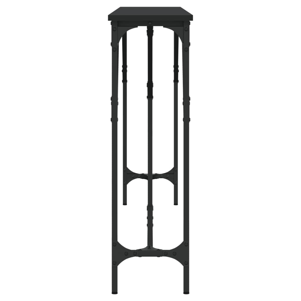 Tavolino Consolle-Tavolino da soggiorno-Tavolo Nero 180x23x75 cm in Legno Multistrato