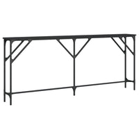 Tavolino Consolle-Tavolino da soggiorno-Tavolo Nero 180x23x75 cm in Legno Multistrato