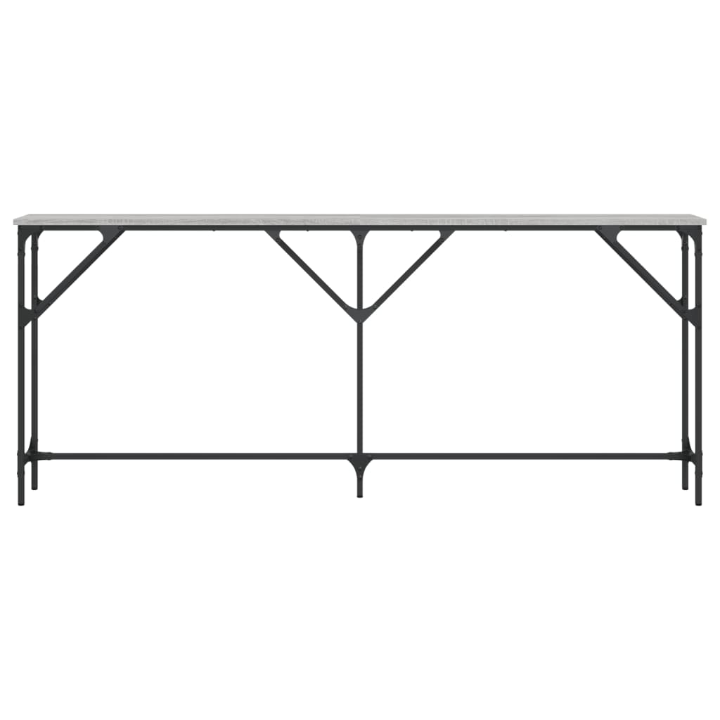 Tavolo Consolle Grigio Sonoma 180x23x75 cm in Legno Multistrato 837770