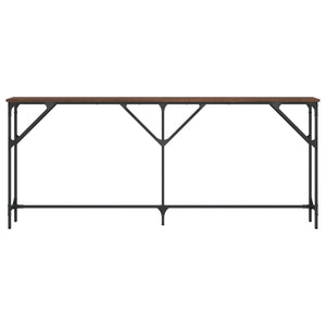 Tavolino Consolle Rovere Marrone 180x23x75 cm Legno Multistrato 837771