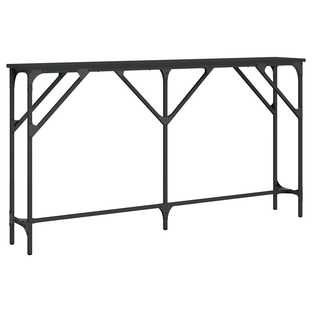 Tavolino Consolle-Tavolino da soggiorno-Tavolo Nero 140x23x75 cm in Legno Multistrato