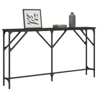 Tavolino Consolle-Tavolino da soggiorno-Tavolo Nero 140x23x75 cm in Legno Multistrato