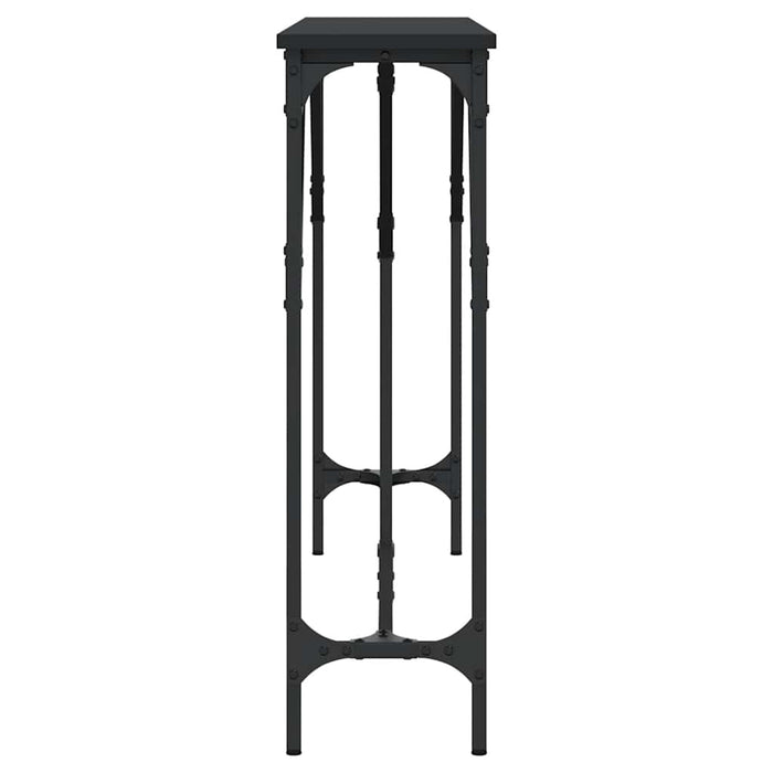 Tavolino Consolle Nero 140x23x75 cm in Legno Multistrato 837772