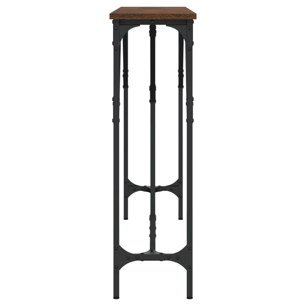 Tavolino Consolle-Tavolino da soggiorno-Tavolo Rovere Marrone 140x23x75 cm Legno Multistrato