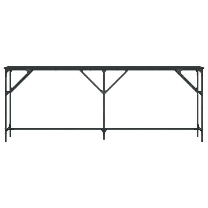 Tavolino Consolle Nero 200x29x75 cm in Legno Multistrato 837777