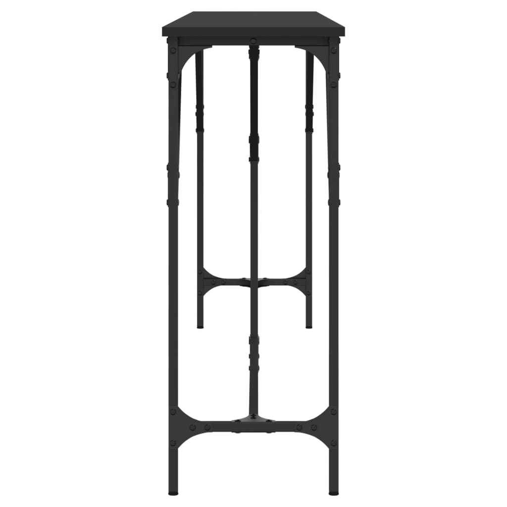 Tavolino Consolle-Tavolino da soggiorno-Tavolo Nero 200x29x75 cm in Legno Multistrato
