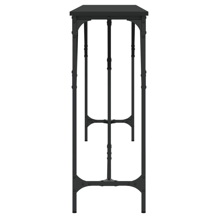 Tavolino Consolle-Tavolino da soggiorno-Tavolo Nero 200x29x75 cm in Legno Multistrato