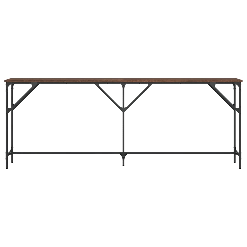 Tavolino Consolle Rovere Marrone 200x29x75 cm Legno Multistrato 837781