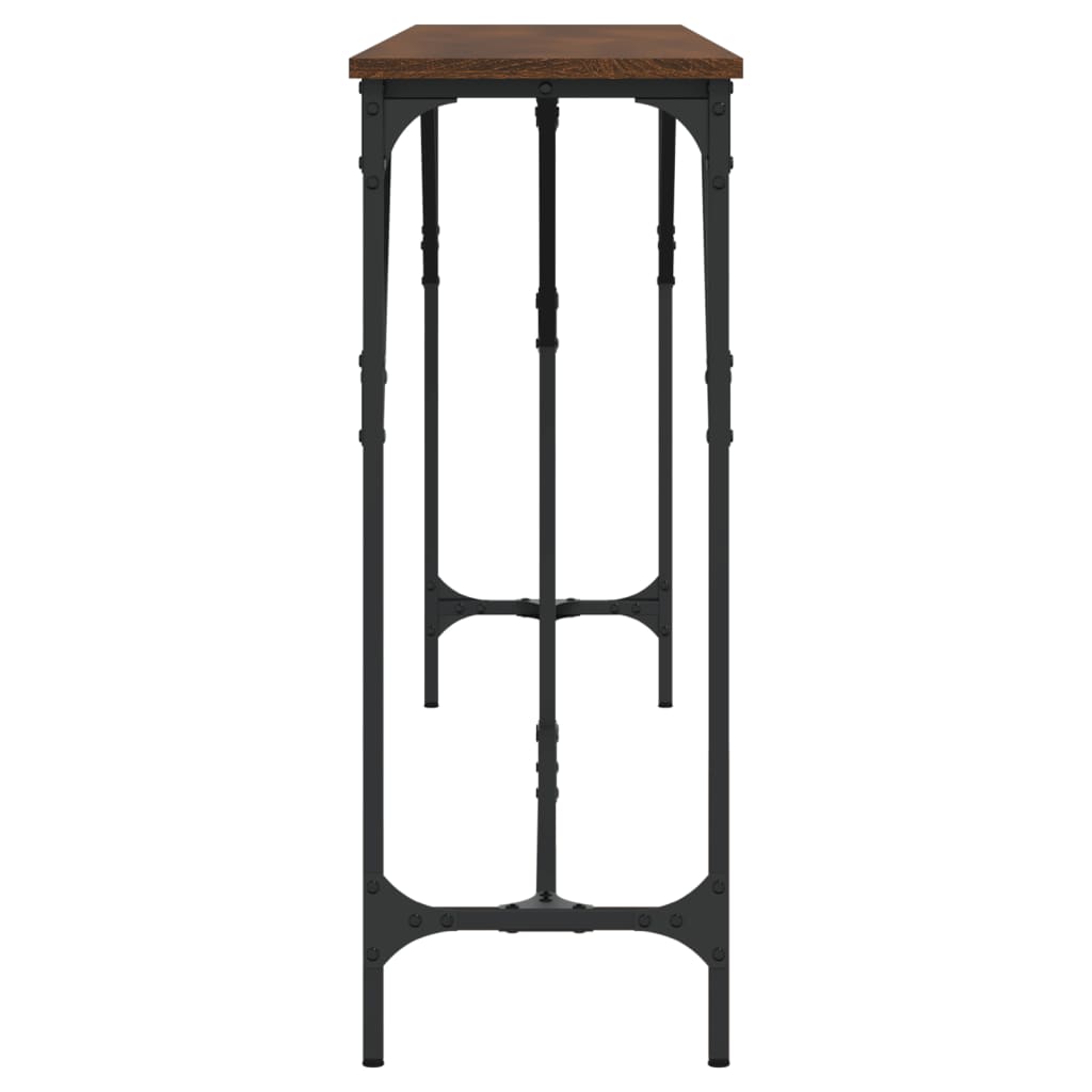 Tavolino Consolle Rovere Marrone 200x29x75 cm Legno Multistrato 837781