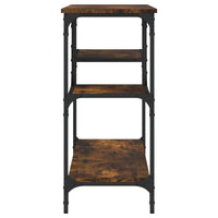 Tavolino Consolle con Ripiani Rovere Fumo 100x35x75 cm 837784