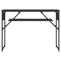 Tavolo Consolle con Ripiano Nero 105x30x75cm Legno Multistrato 837792
