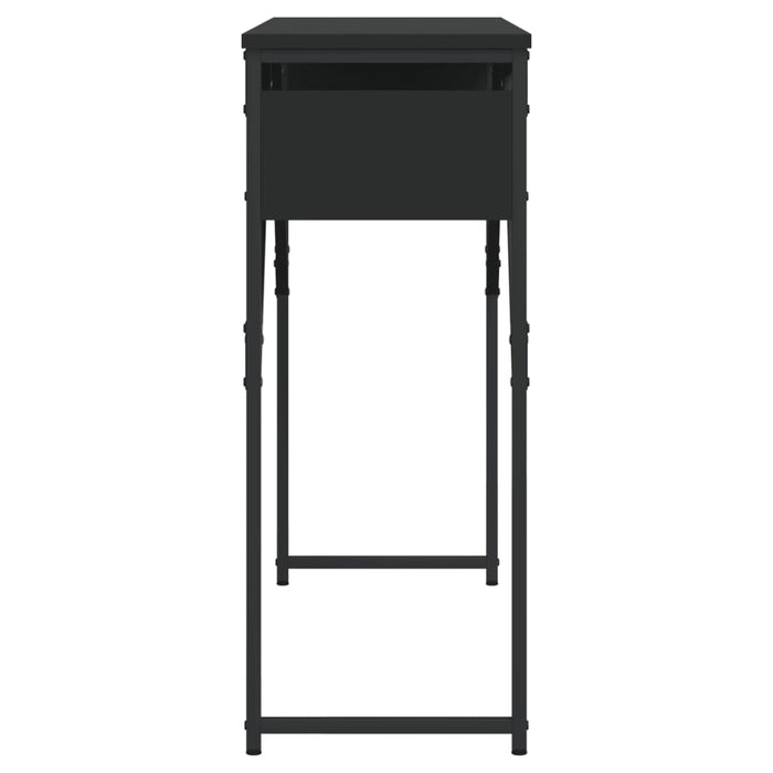 Tavolo Consolle con Ripiano Nero 105x30x75cm Legno Multistrato 837792