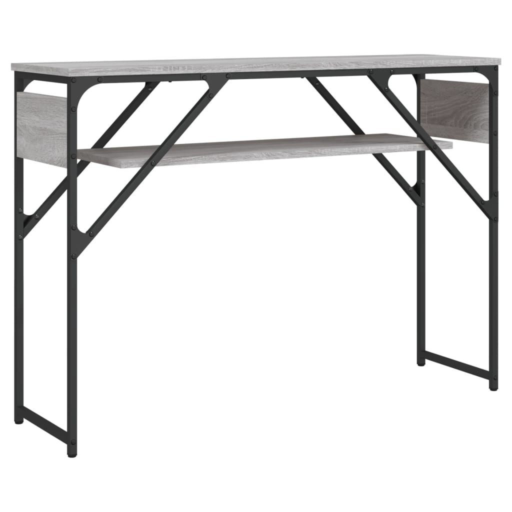 Tavolo Consolle Ripiano Grigio Sonoma 105x30x75cm Multistrato 837795