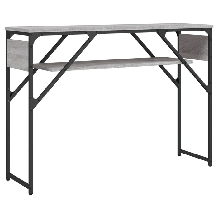 Tavolo Consolle Ripiano Grigio Sonoma 105x30x75cm Multistrato 837795